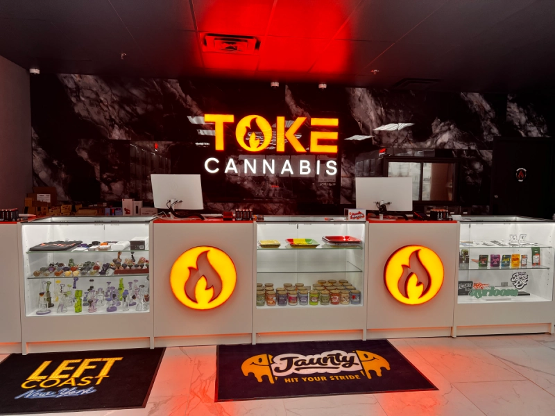 tokes store in front of the counter